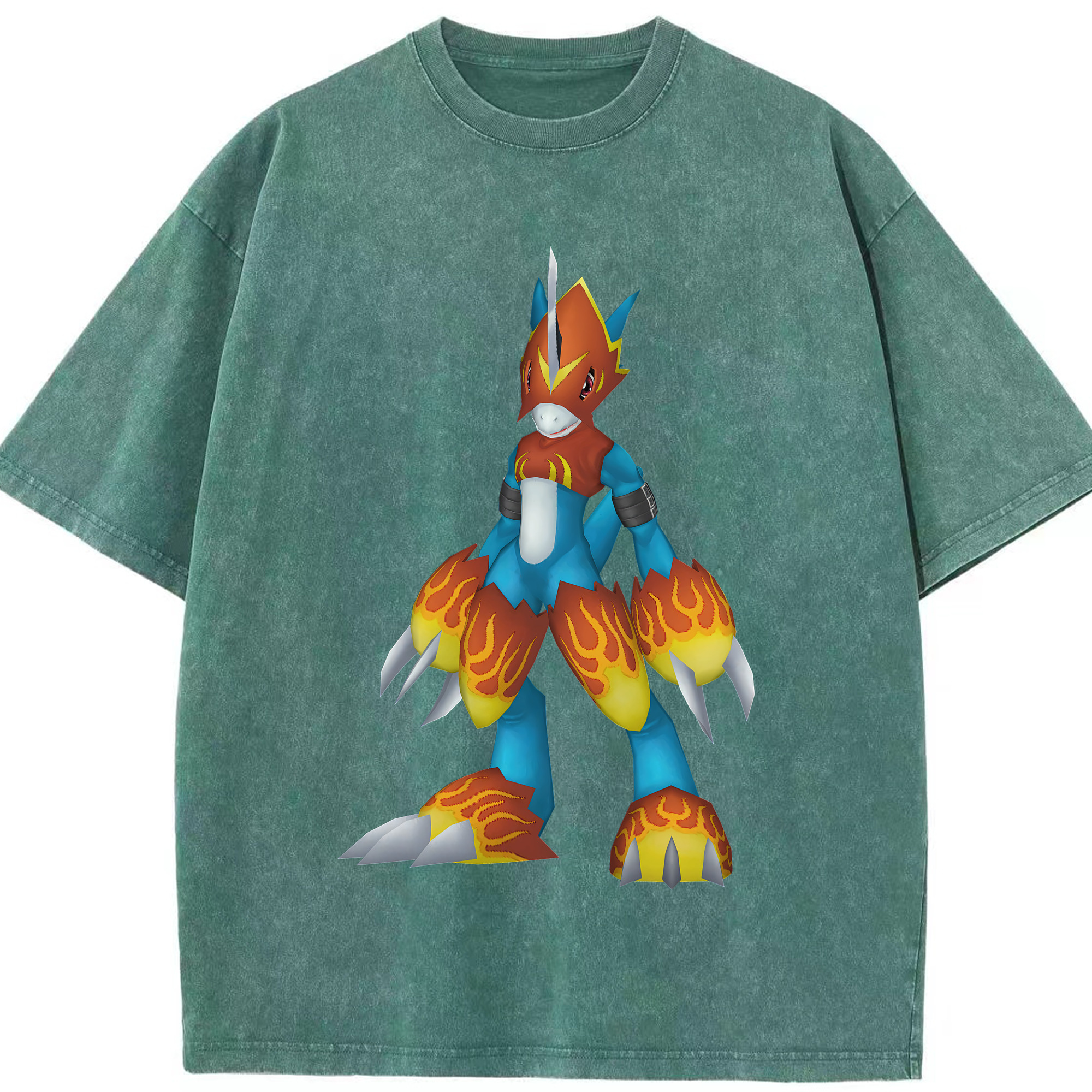 （画像用） Digimon デジタルモンスター/デジモン 綿100% ヴィンテージ風 半袖Tシャツ（フロントプリント）